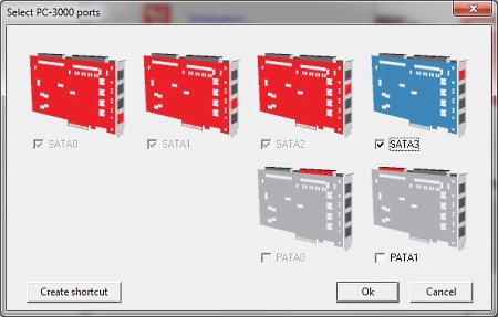 Quá trình lựa chọn cổng vào PC-3000 Express